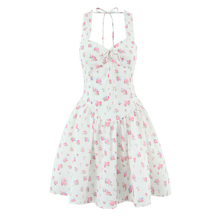Floral suspender dress