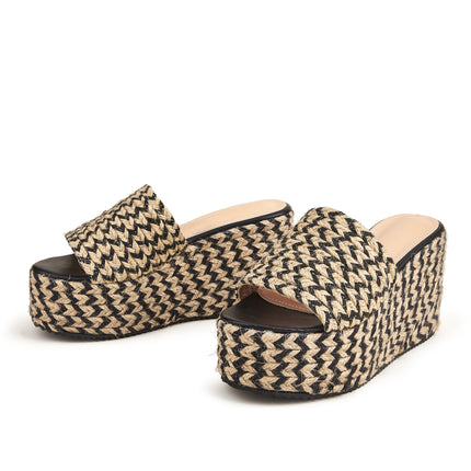Woven Platform Wedge Sandals