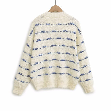 Striped Loose Knit Top