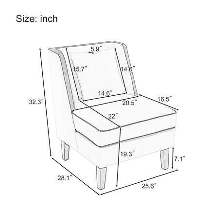 Tan Upholstered Accent Chair