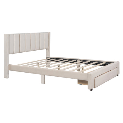 Velour Haven Storage Bed