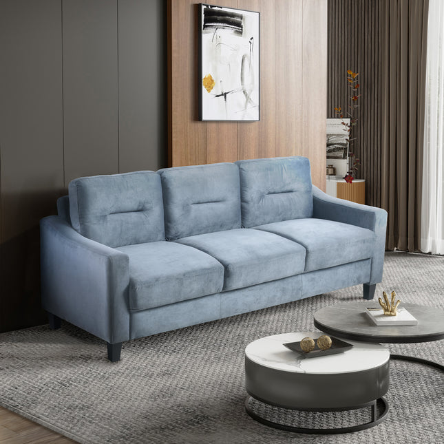 Gray Three-Seat Sofa