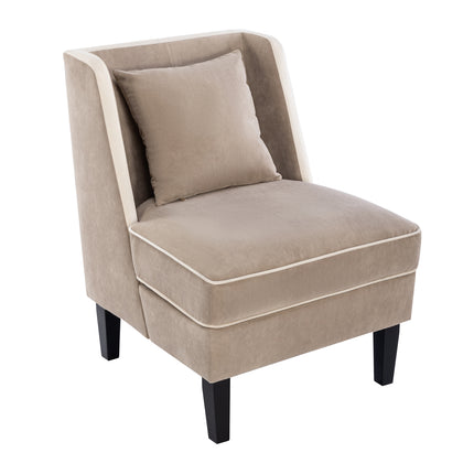 Tan Upholstered Accent Chair