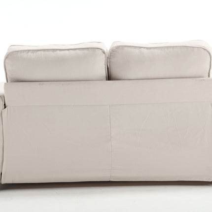 Beige Three-Fold Convertible Sofa