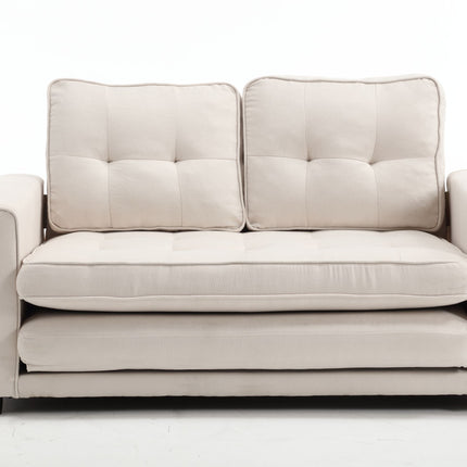 Beige Three-Fold Convertible Sofa