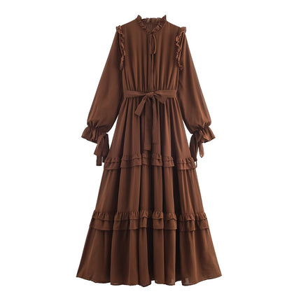 Cocoa Whisper Tiered Dress