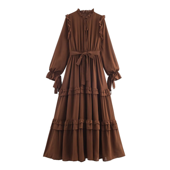 Cocoa Whisper Tiered Dress