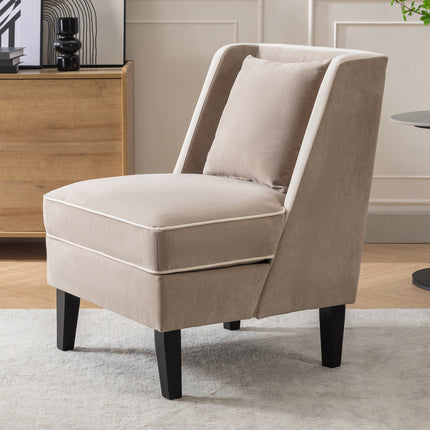 Tan Upholstered Accent Chair