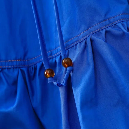 Azure Layered Button Dress