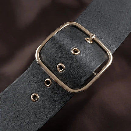 Elegant Satin Midi Dress with Belted Waistband — Dark Brown