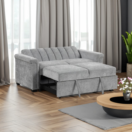 Gray Convertible Cushion Sofa
