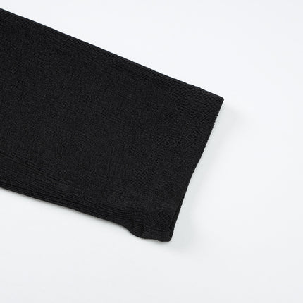 Noir Edge Oblique Long-Sleeve Top