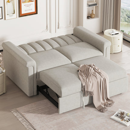 Beige Convertible Cushion Sofa