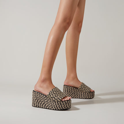 Woven Platform Wedge Sandals