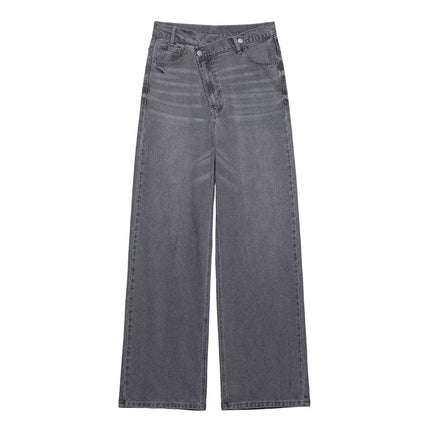Ashline High-Waist Wide-Leg Denim Pants