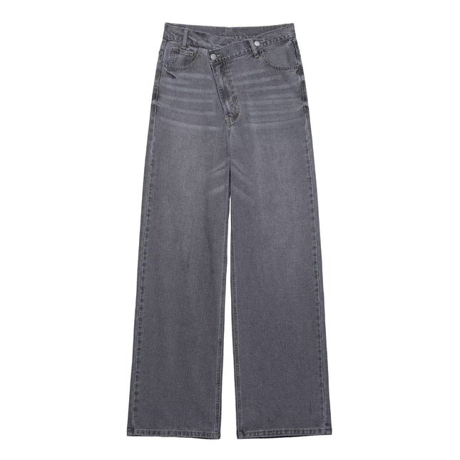 Ashline High-Waist Wide-Leg Denim Pants
