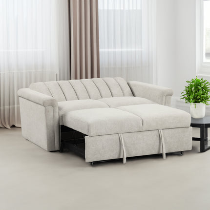 Beige Convertible Cushion Sofa