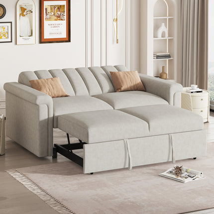 Beige Convertible Cushion Sofa