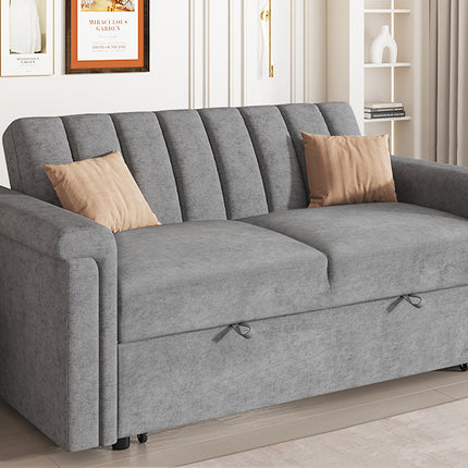 Gray Convertible Cushion Sofa