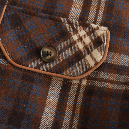 Vintage Plaid Wool-Feel Coat