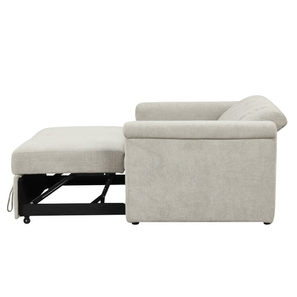 Beige Convertible Cushion Sofa