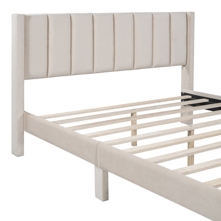 Velour Haven Storage Bed