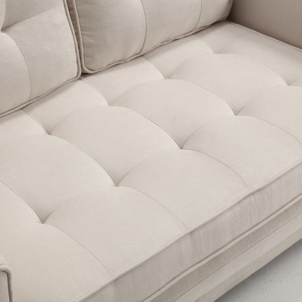 Beige Three-Fold Convertible Sofa