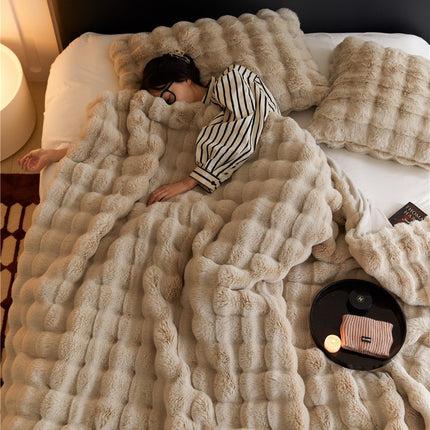 White Plush Fleece Throw Blanket