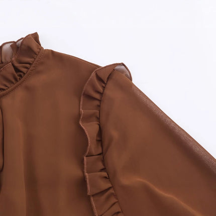 Cocoa Whisper Tiered Dress