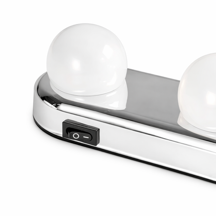 White 4-Bulb Vanity Mirror Light