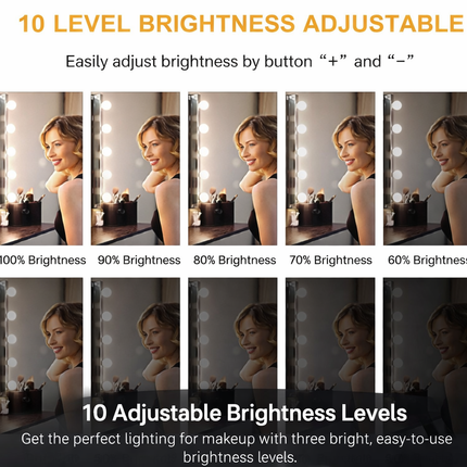 USB Makeup Mirror Light Bulbs – Adjustable Vanity Lighting Kit (10 Bulbs)