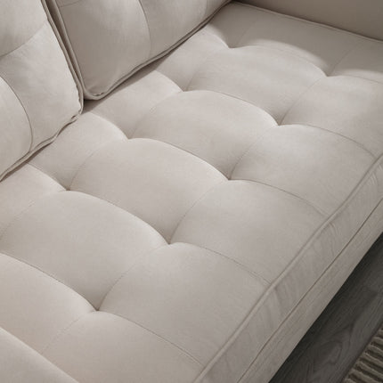 Beige Three-Fold Convertible Sofa