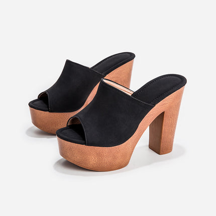 Roma Platform Peep-Toe Heeled Sandals