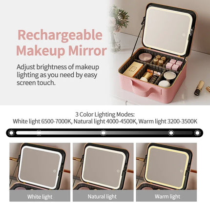 Light-Up Makeup Organizer Case