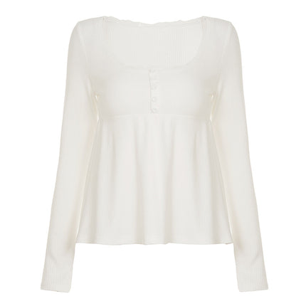 Ivory Lace-Ribbed Top