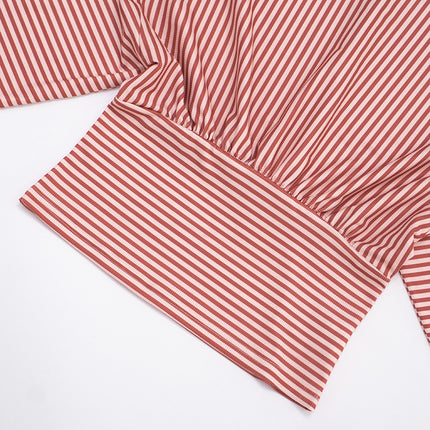 Scarlet Muse Striped Off-Shoulder Top