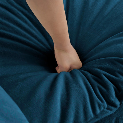 Blue Fabric Loveseat Sofa