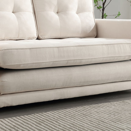 Beige Three-Fold Convertible Sofa