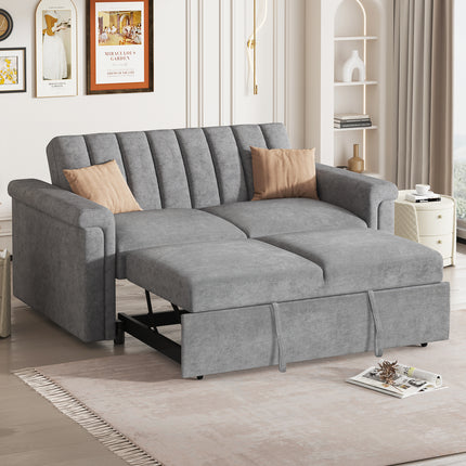 Gray Convertible Cushion Sofa