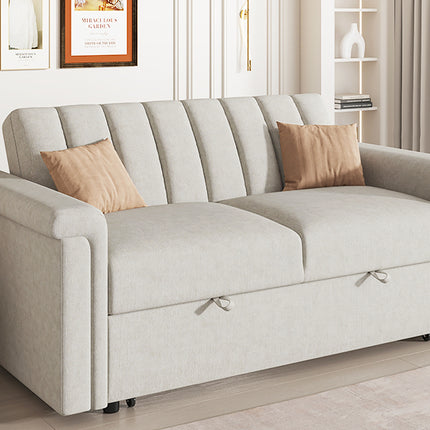 Beige Convertible Cushion Sofa