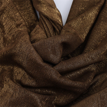 Golden Drape Halter Maxi Dress